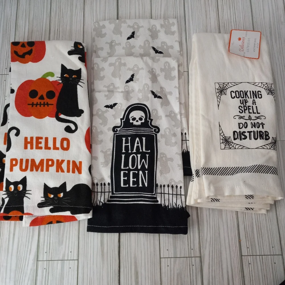 Halloween Decorative Kitchen Dish Towels